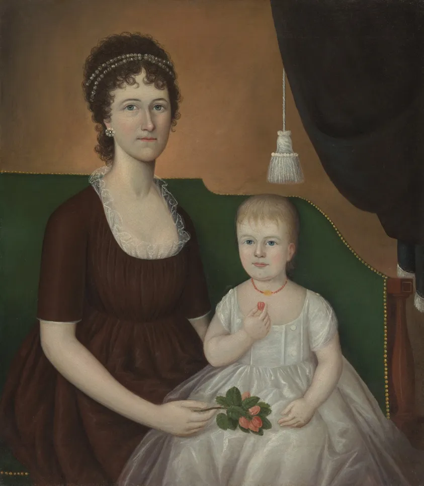 Elizabeth Grant Bankson Beatty (Mrs. James Beatty) and Her Daughter Susan, by Joshua Johnson