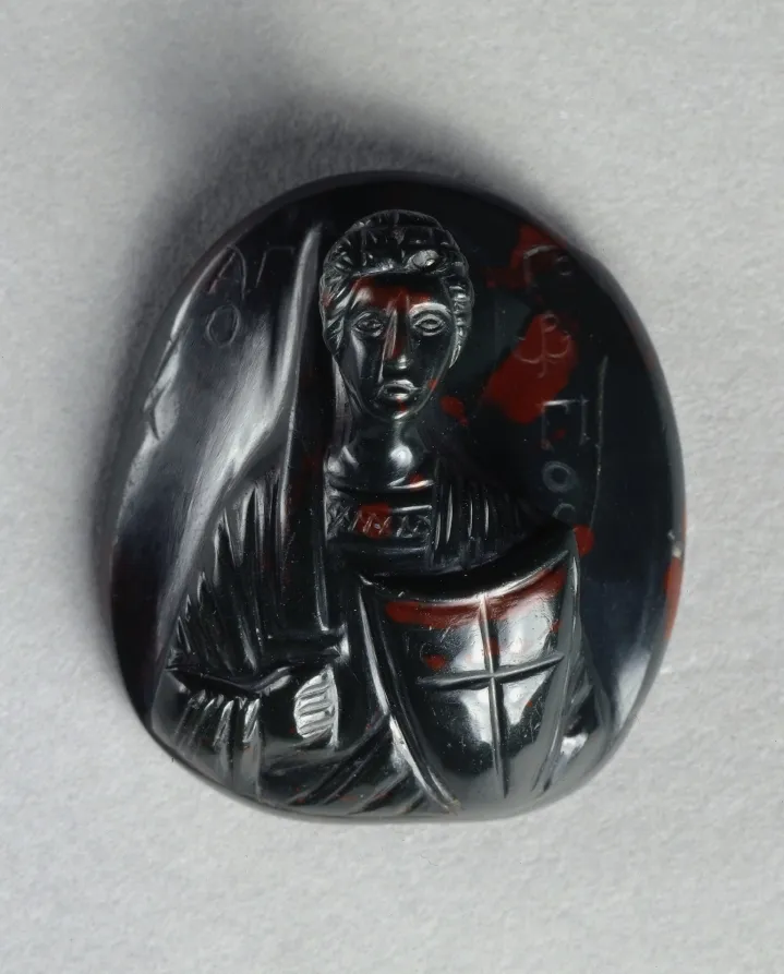 Bloodstone Cameo with Saint George, by Unknown artist