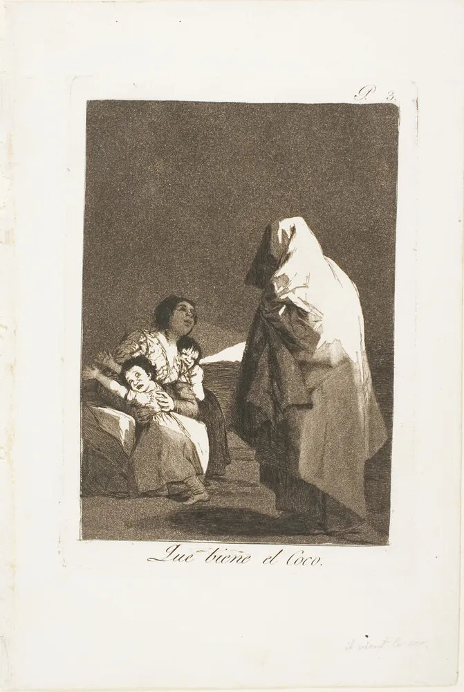 Here Comes the Bogeyman, plate three from Los Caprichos, by Francisco José de Goya y Lucientes